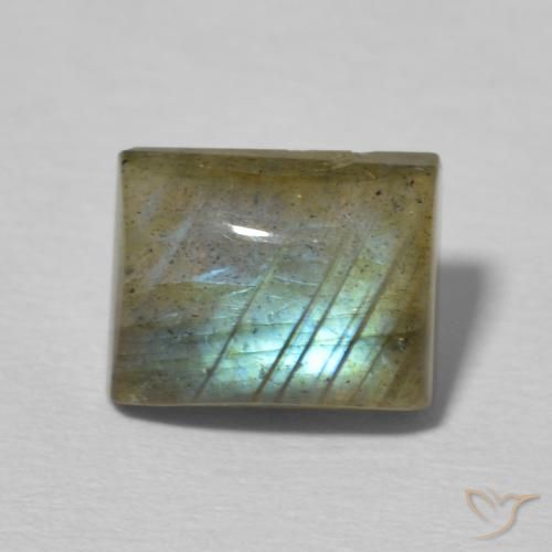 2.87ct 天然 彩色 拉长石, 狭长方形, 半透明