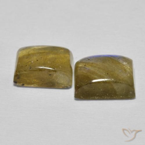 5.65克拉天然拉长石，狭长方形，半透明