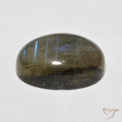 13.36克拉天然拉长石，椭圆形，半透明