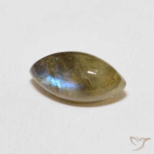 2.28克拉天然拉长石，榄尖形，半透明