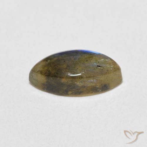 1.39克拉天然拉长石，榄尖形，半透明