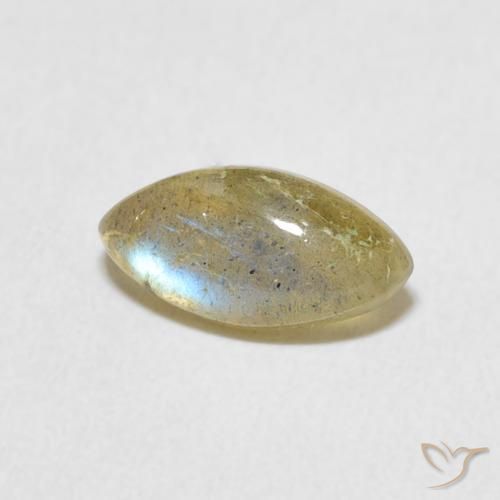 1.20克拉天然拉长石，榄尖形，半透明
