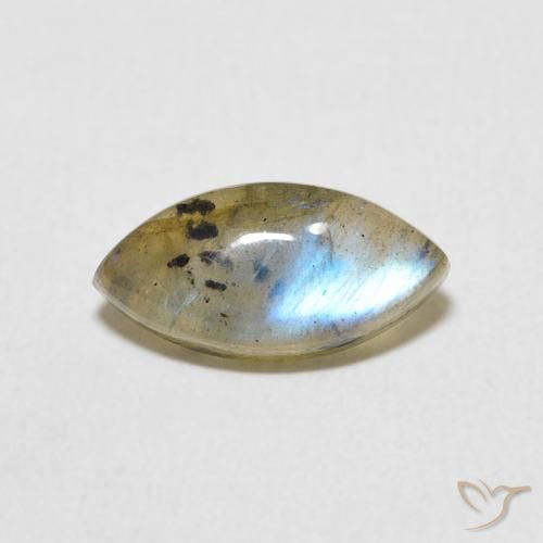 2.15ct 天然 彩色 拉长石, 榄尖形, 半透明