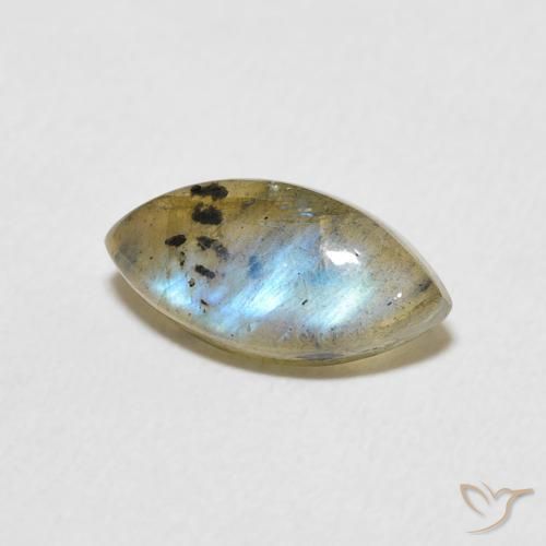 2.15克拉天然拉长石，榄尖形，半透明