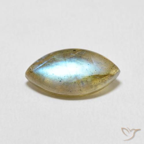 2.51ct 天然 彩色 拉长石, 榄尖形, 半透明