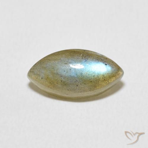 2.24ct 天然 彩色 拉长石, 榄尖形, 半透明