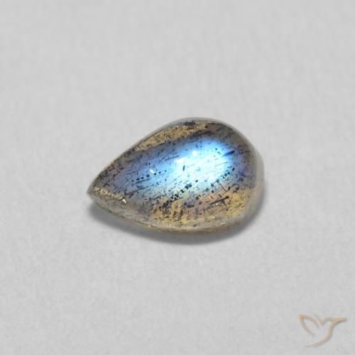 0.61克拉天然拉长石，梨形，半透明