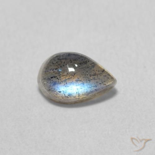 0.61克拉天然拉长石，梨形，半透明