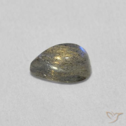 0.54克拉天然拉长石，梨形，半透明