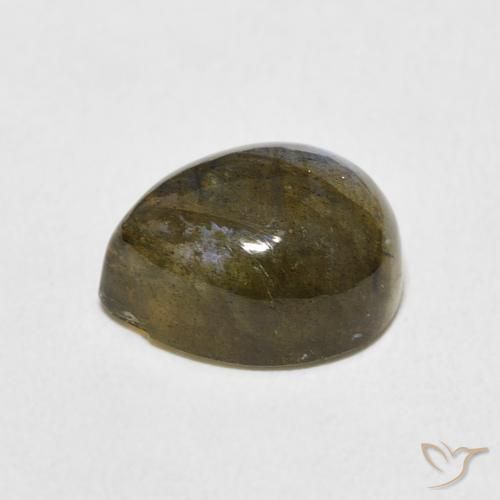 4.24克拉天然拉长石，梨形，半透明