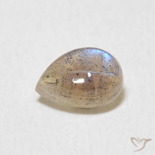 0.56ct 天然 彩色 拉长石, 梨形, 半透明