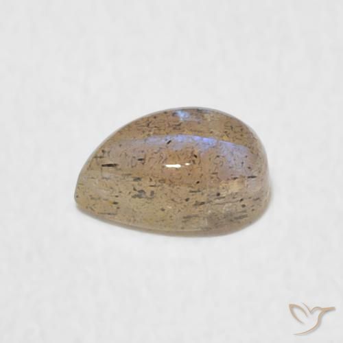 0.56克拉天然拉长石，梨形，半透明