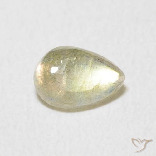 0.68ct 天然 彩色 拉长石, 梨形, 半透明