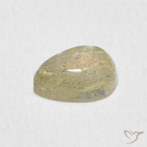 0.68克拉天然拉长石，梨形，半透明