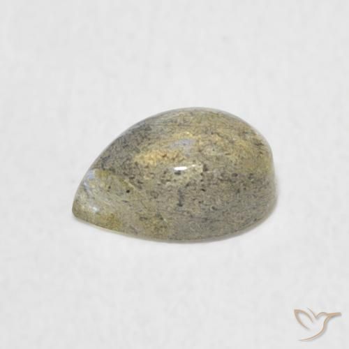 0.58克拉天然拉长石，梨形，半透明