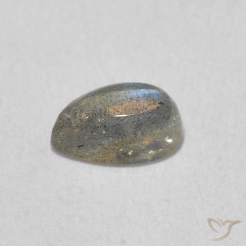 0.50克拉天然拉长石，梨形，半透明