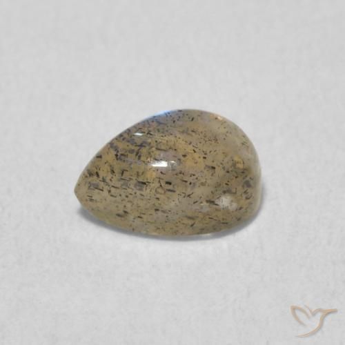 0.60克拉天然拉长石，梨形，半透明