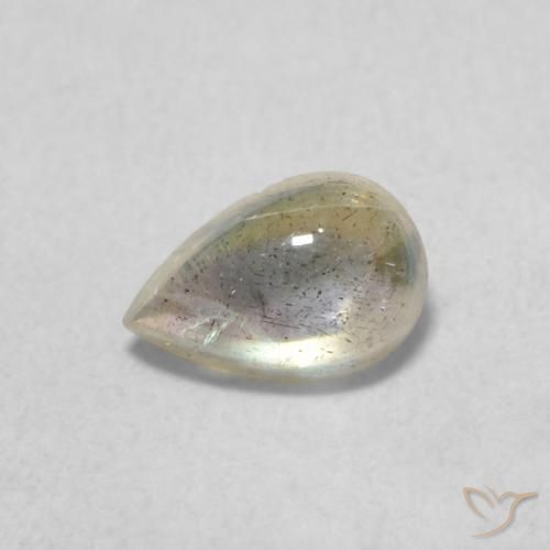 0.46ct 天然 彩色 拉长石, 梨形, 半透明