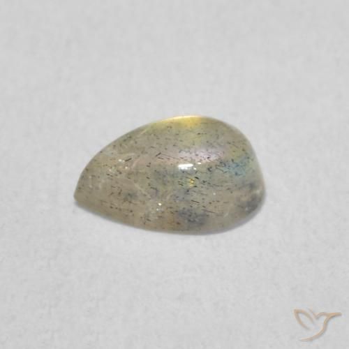 0.46克拉天然拉长石，梨形，半透明