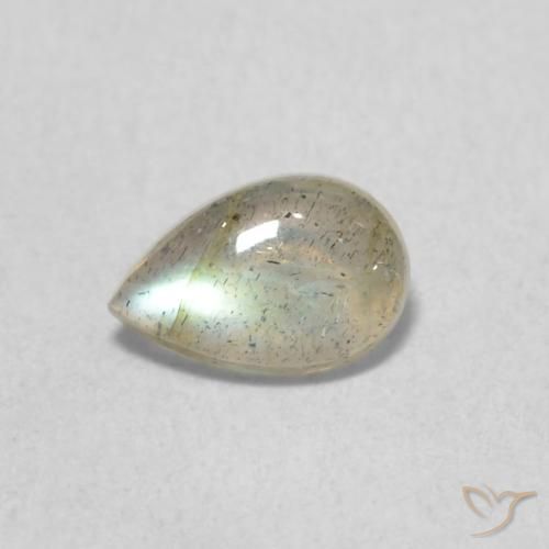 0.38ct 天然 彩色 拉长石, 梨形, 半透明