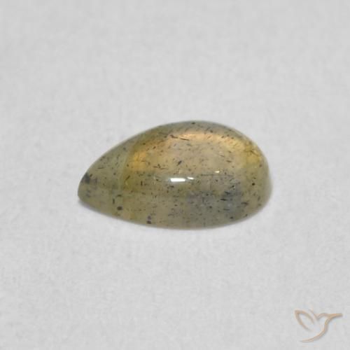 0.38克拉天然拉长石，梨形，半透明
