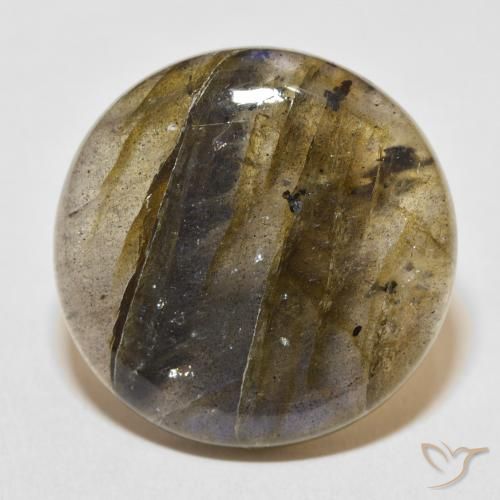 29.35ct 天然 彩色 拉长石, 圆形的, 半透明