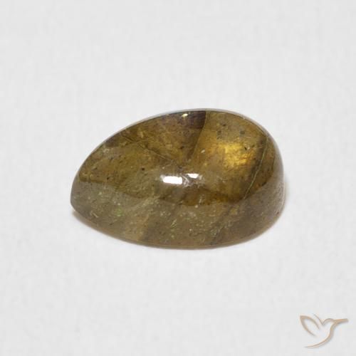 1.75克拉天然拉长石，梨形，半透明