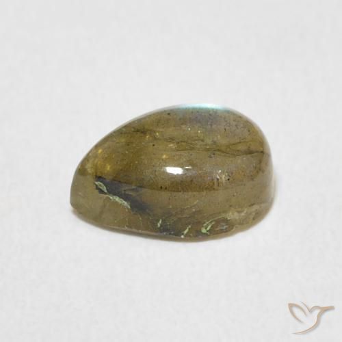 1.78克拉天然拉长石，梨形，半透明