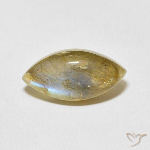 6.90ct 天然 彩色 拉长石, 榄尖形, 半透明
