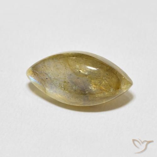 6.90克拉天然拉长石，榄尖形，半透明