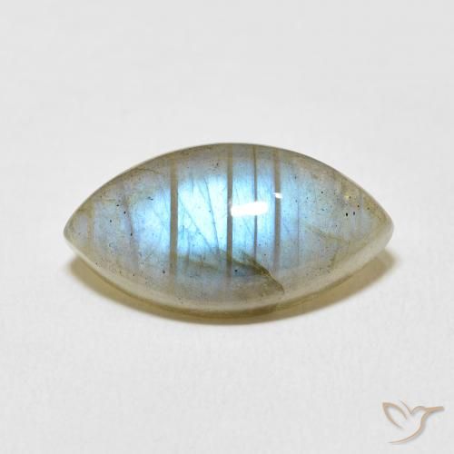 9.87ct 天然 彩色 拉长石, 榄尖形, 半透明
