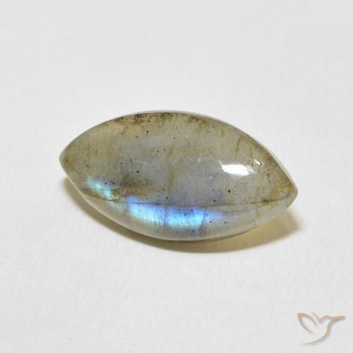 7.70克拉天然拉长石，榄尖形，半透明