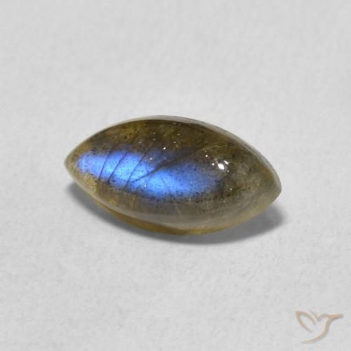 1.43克拉天然拉长石，榄尖形，半透明