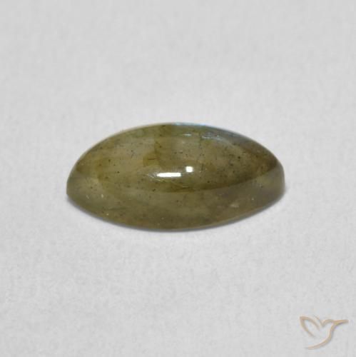 1.42克拉天然拉长石，榄尖形，半透明