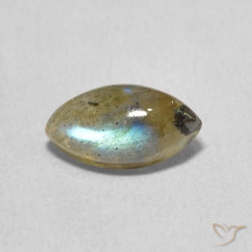1.66ct 天然 彩色 拉长石, 榄尖形, 半透明