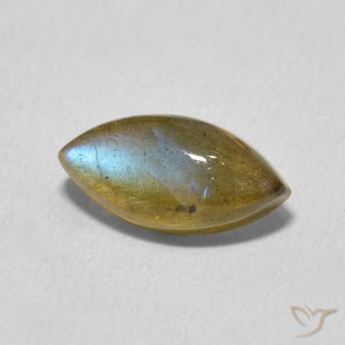 2.49克拉天然拉长石，榄尖形，半透明