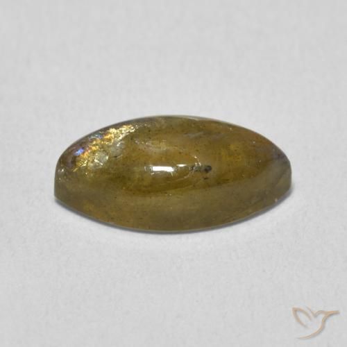 2.49克拉天然拉长石，榄尖形，半透明
