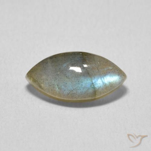 2.47ct 天然 彩色 拉长石, 榄尖形, 半透明