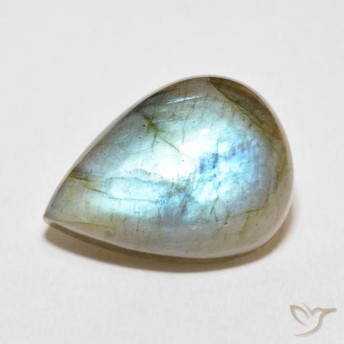 17.88ct 天然 彩色 拉长石, 梨形, 半透明