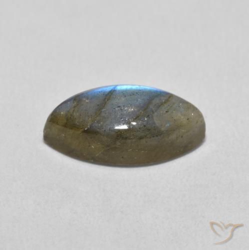 3.83克拉天然拉长石，榄尖形，半透明