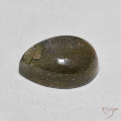 6.76克拉天然拉长石，梨形，半透明
