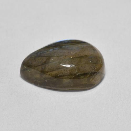 5.90克拉天然拉长石，梨形，半透明