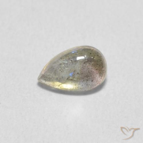 0.40ct 天然 彩色 拉长石, 梨形, 半透明