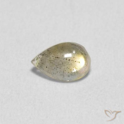 0.38ct 天然 彩色 拉长石, 梨形, 半透明