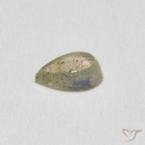 0.38克拉天然拉长石，梨形，半透明