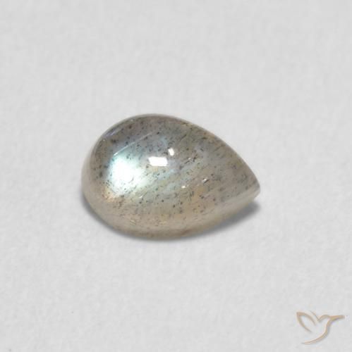 0.62克拉天然拉长石，梨形，半透明
