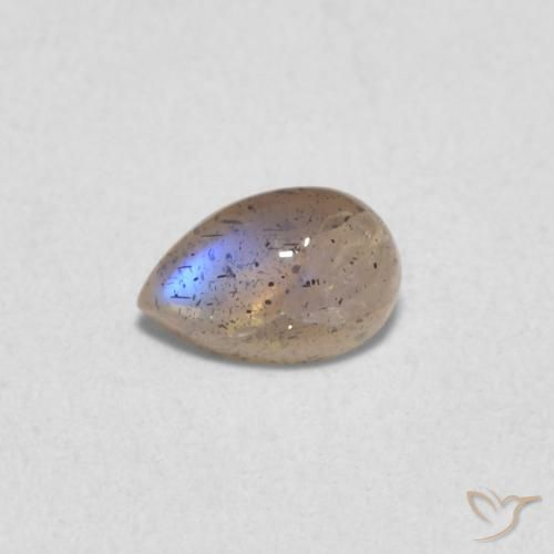 0.52ct 天然 彩色 拉长石, 梨形, 半透明