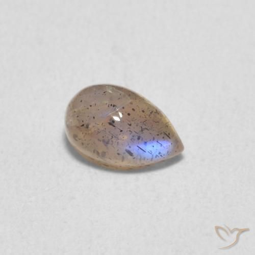 0.52克拉天然拉长石，梨形，半透明