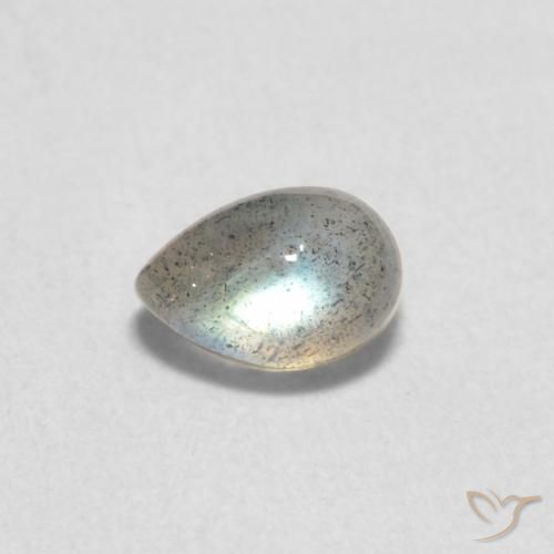 0.80克拉天然拉长石，梨形，半透明
