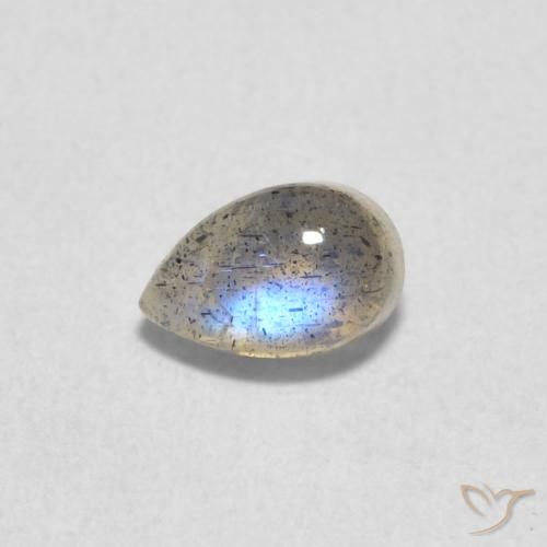 0.58ct 天然 彩色 拉长石, 梨形, 半透明